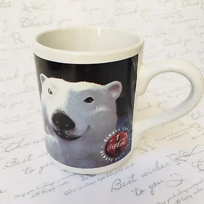 Buy Vintage 1996 Coca-Cola Coffee Mug With White Bear Print M-25 • 14.43£