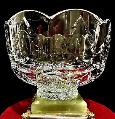 Buy Crystal Scalloped Clear Bowl Footed Gorgeous ~ Video • 6.84£