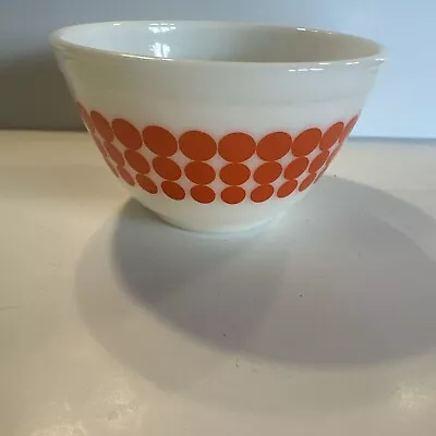 Buy Pyrex Vintage Mixing Nesting Bowl 1.5 Pint, #401 USA Orange Polka Dot Milk Glass • 28.41£