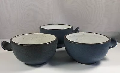Buy 3 Zaalberg Speckle Blue Bowls Dishes Cereal/Soup Stoneware Pottery Holland Handl • 42.95£