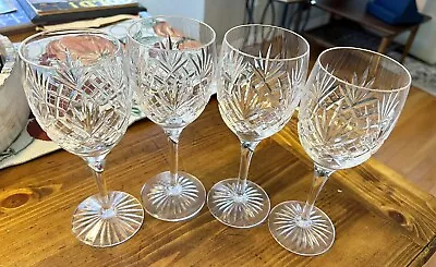 Buy Royal Doughton Crystal 7.5  Wine Glasses Westminster Set Of 4 England • 42.58£