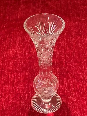 Buy Classic And Elegant, Vintage Cut Glass Crystal Flower Vase - 12 Inches High • 2.99£