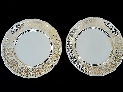 Buy Royal Standard Gold  Flowers 599 Pattern  6½ Inch Side Plates X2 C1950 ( 4 Avail • 11.99£