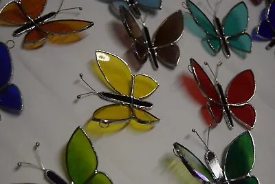 Buy  4 X Butterfly's Stained Glass Handmade Sun-catcher's / Window Decoration's • 28£