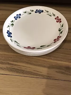 Buy Biltons Staffordshire Tableware 5 Blue & Red Floral 9.5” Dinner Plates Vgc RARE • 49.99£