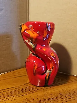 Buy OOAK RED Drip Glaze Ceramic Vase Signed 1979 Simone Art Pottery Abstract  • 28.81£