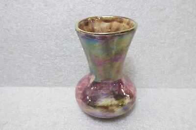 Buy Vintage Staffordshire England Hand Painted  Old Courtware  Iridescent Vase • 3.75£