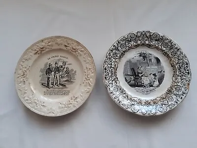 Buy Exposition Plate And Le Soldat 1844 Gien Geoffroy Medaille France Military War • 19.99£