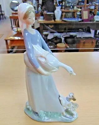 Buy Lladro Figure - Girl With Goose & Dog - 4866 • 30£