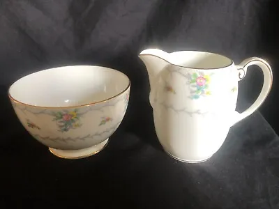 Buy Art Deco Royal Grafton  China Hand Painted Sugar Bowl & Milk Jug • 18£
