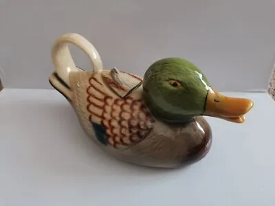 Buy Vintage Tony Wood Ornamental Duck Pottery Tea Pot • 22.95£