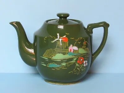 Buy Vintage Made In Japan  Dark Green Teapot ...unusual !! • 15.63£