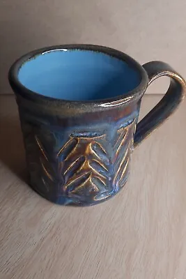 Buy Studio Hand Made Wheel Thrown Carved Pottery Mug (A2/11) • 8£