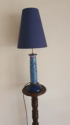 Buy Vintage Jersey Pottery Lamp Hand Painted Blue Ceramic • 10£