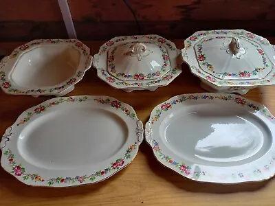 Buy 5 X Vintage Alfred Meakin Harmony Serving Bowls And Plates - USA Ref. 78288 • 50£