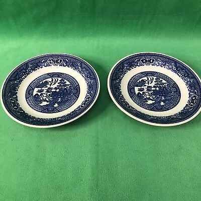 Buy Johnson Brothers Blue & White Set Of 2 Vintage Plates 6” • 18.97£