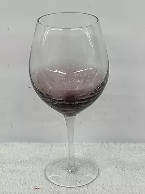 Buy Pier 1,   Purple Crackle Glass, Red  Wine Goblet  (one) • 28.28£