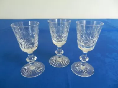 Buy Vintage Edinburgh Crystal Star Of Edinburgh Liqueur Glasses X 3 • 22.99£