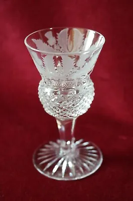 Buy B) Edinburgh Crystal Thistle Pattern - Liqueur Glass - Signed • 25£