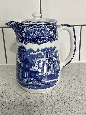Buy George Jones & Sons  Abbey 1790  Blue & White Lidded Water Jug / Coffee Pot • 25£