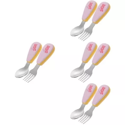 Buy  4 Sets Soup Spoon Toddler Dinnerware Children's Fork And Tableware • 20.35£