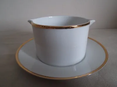 Buy Thomas ~ Wide  Gold  Band ~  Sauce Boat With Fixed Saucer • 8£