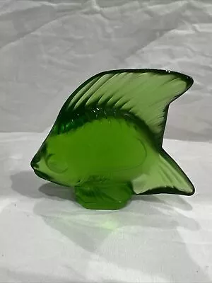Buy Lalique France Fish Sculpture In 'Green' No Box • 94.72£