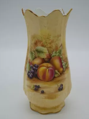 Buy Vintage Aynsley Fine Bone China Orchard Gold Victorian Vase • 40£