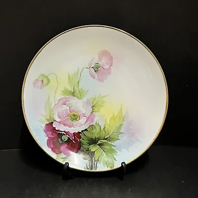 Buy VTG Nippon Noritake Hand Painted 8-1/2 Plate  Floral Pink & Yellow Gold Trim • 15.33£