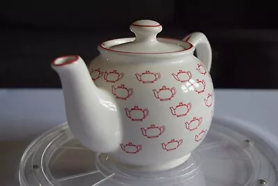 Buy Sadler Tea For One Small Teapot White Red Teapot Pattern Cute Retro 1980's • 14.99£