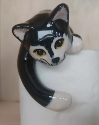 Buy Devon Ceramics Totnes? Torquay? Black And White Shelf Sitter Cat Vintage • 6.99£