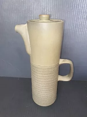 Buy Vintage Retro Denby Chevron Green Extra Large Coffee Hot Water Pot Approx 32 Cms • 85.24£