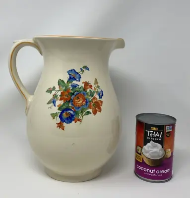 Buy Vintage Burleigh Ware Floral Flowers Large Pitcher England Heavy • 27.49£