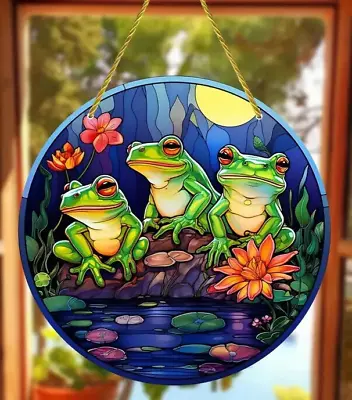 Buy Frog Inspired Suncatcher / Hanging Window Ornament Home Decor Christmas Gift • 6.85£