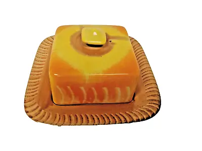 Buy Shelley Rare Porcelain Drip-Ware Butter Dish Yellow • 44.99£