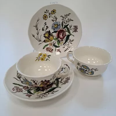 Buy Pair Of Spode Copeland Gainsborough Buttercup Tea Cup's & Saucer's S245N • 9.99£