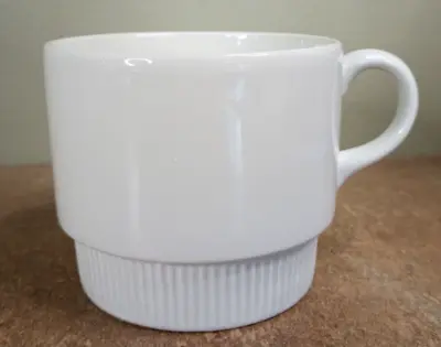 Buy Vintage 1960s Poole Pottery, White Ceramic Stacking Mug  • 4.95£
