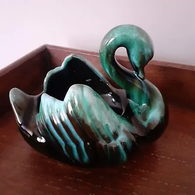 Buy Vintage Blue Mountain Pottery Canada Swan Posy Vase • 6£