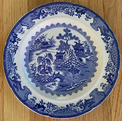Buy Antique Mason’s Ironstone China Blue Willow 9.5 Inches Round Dinner Plate • 23.67£