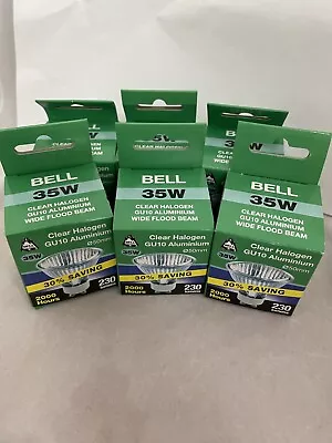Buy BELL 35W CLEAR HALOGEN GU100  WIDE FLOOD BEAM X 1 LAMP • 4.95£