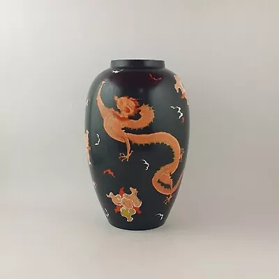 Buy Carlton Ware Pottery Dragon And Flowers Hexagon Vase - 8617 O/A • 75£