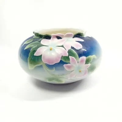 Buy Franz Porcelain Pink Orchid Vase May Wei Xuet-Mei XP1900 Blue Floral Decorative • 39.99£