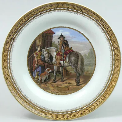 Buy Victorian Prattware Pottery Pot Lid Plate 'the Trooper' C.1870 • 18£
