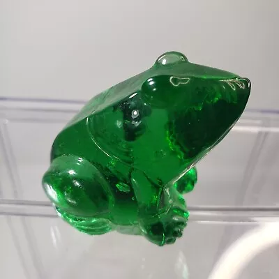 Buy Green Glass Small Frog Figurine Glass Paperweight • 19.28£