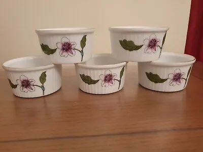 Buy Set Of 5 Royal Worcester  Astley  Ramekin Dish Oven To Tableware Gold Rimmed • 11.50£