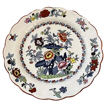 Buy Booths China Pompadour A8026 Scalloped Pattern Dinner Plate Vintage • 16.99£