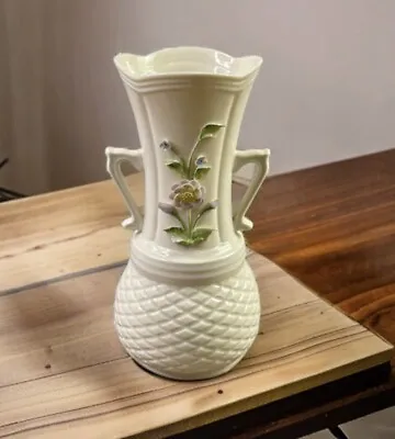 Buy Donegal China Ireland Irish Parian Amphora Vase Applied Flowers Vintage 8 3/4  • 50.03£