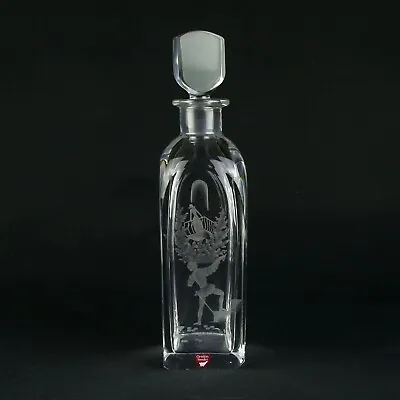 Buy Orrefors Romeo & Juliette Wine Decanter, Vintage Sweden Art Glass Signed Hald • 118.59£