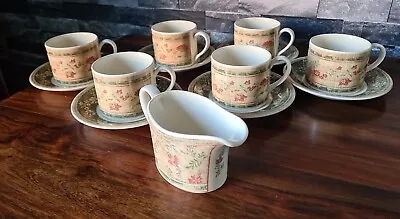 Buy Vintage Johnson Brothers Ozark Cups & Saucers X 6 Milk Jug Floral Design Tea Set • 6.50£