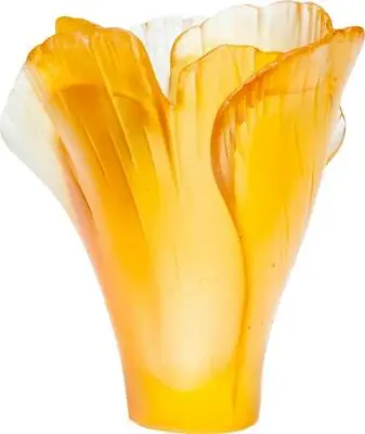 Buy New Daum Crystal Mini Ginkgo Tulip Vase #05157-3/c Brand Nib French Save$$ F/sh • 332.97£